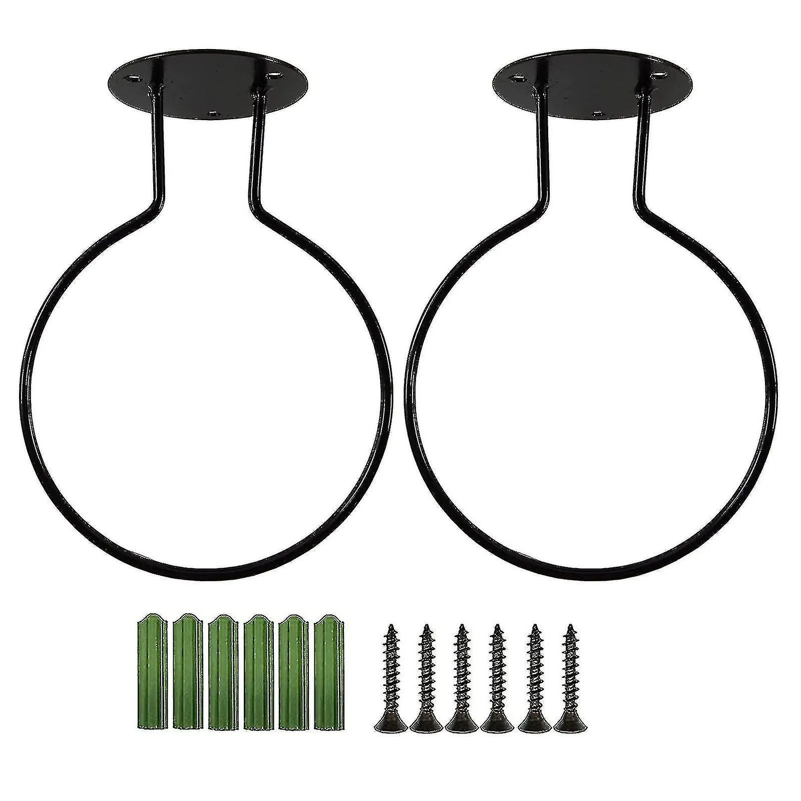 2pcs Soporte de pelota montado en la pared para baloncesto voleibol rugby fútbol
