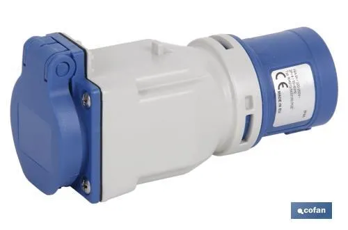ADAPTADOR INDUSTRIAL CLAVIJABASE | GRADO DE PROTECCIóN IP 44 | CLAVIJABASE SCHUKO 2 P + T | 16 A