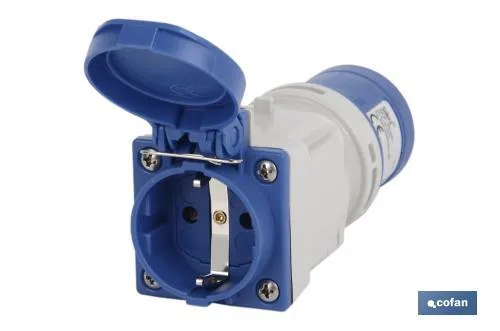 ADAPTADOR INDUSTRIAL CLAVIJABASE | GRADO DE PROTECCIóN IP 44 | CLAVIJABASE SCHUKO 2 P + T | 16 A