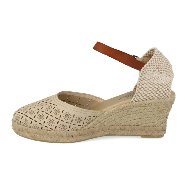 ALPARGATAS con CUÑA MEDIA MUJER MOD. SAONA BEIGE