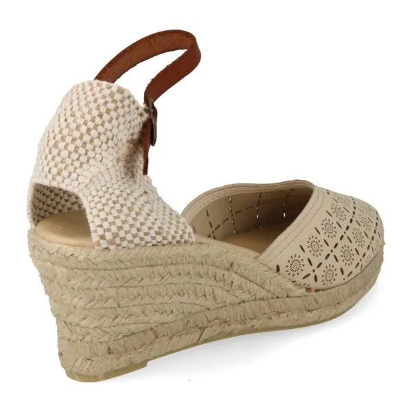 ALPARGATAS con CUÑA MEDIA MUJER MOD. SAONA BEIGE
