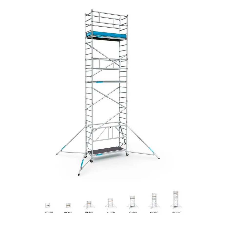 Andamio móvil Zarges PaxTower 1T con base de 0,72x1,80m