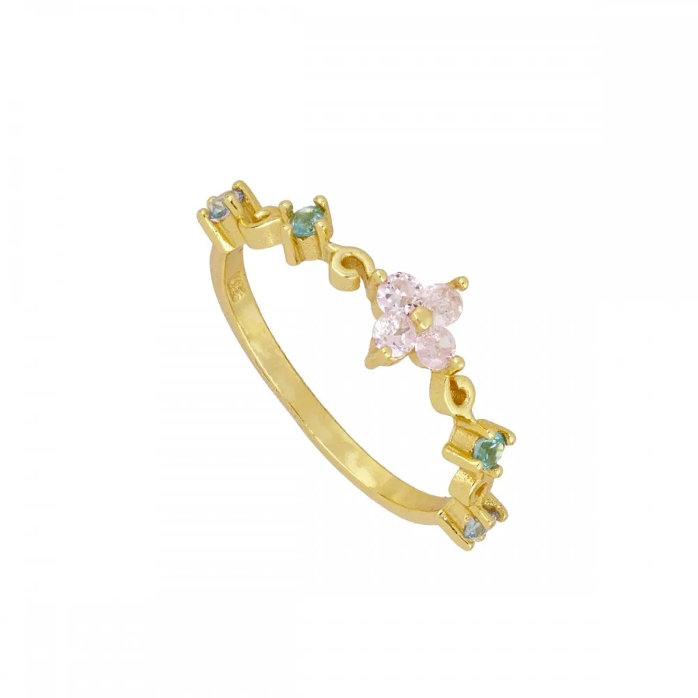 Anillo Bilbao Rosa Oro