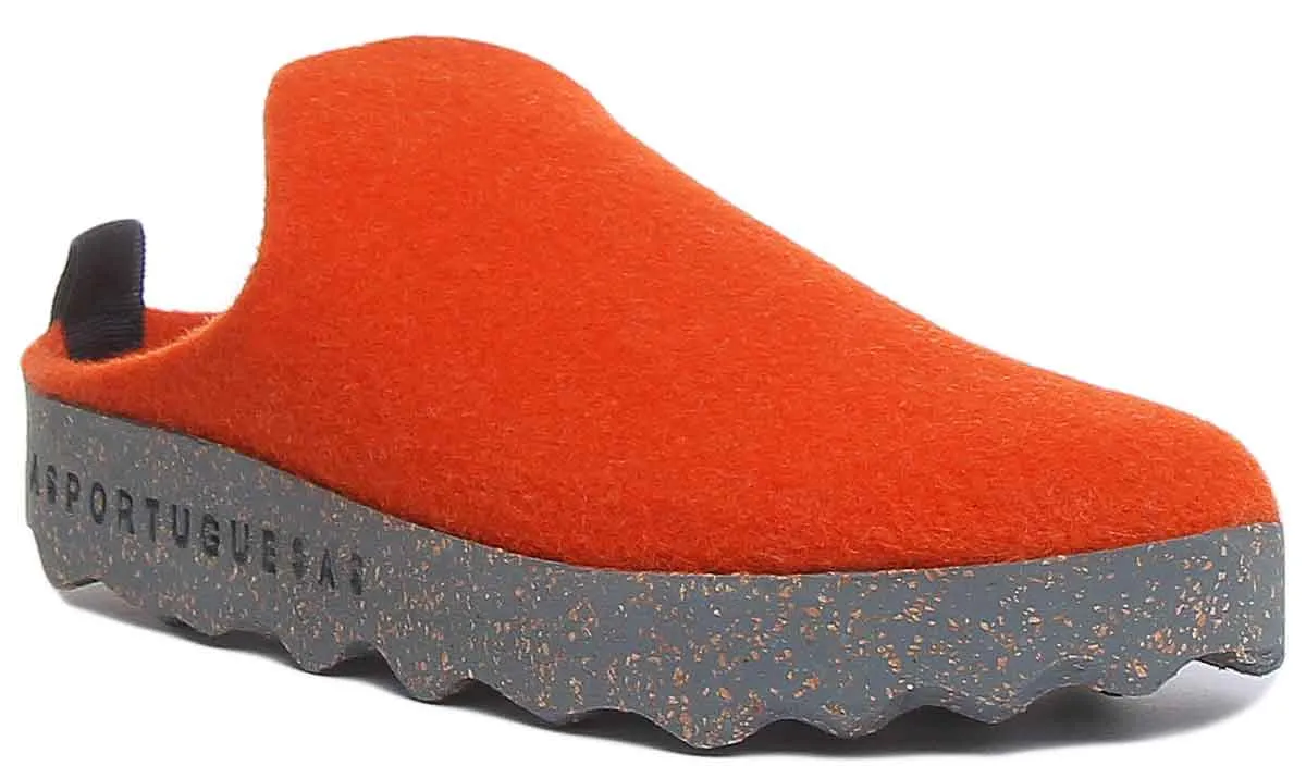 Asportuguesas Come Pantuflas de suela de corcho de goma para mujer en topo