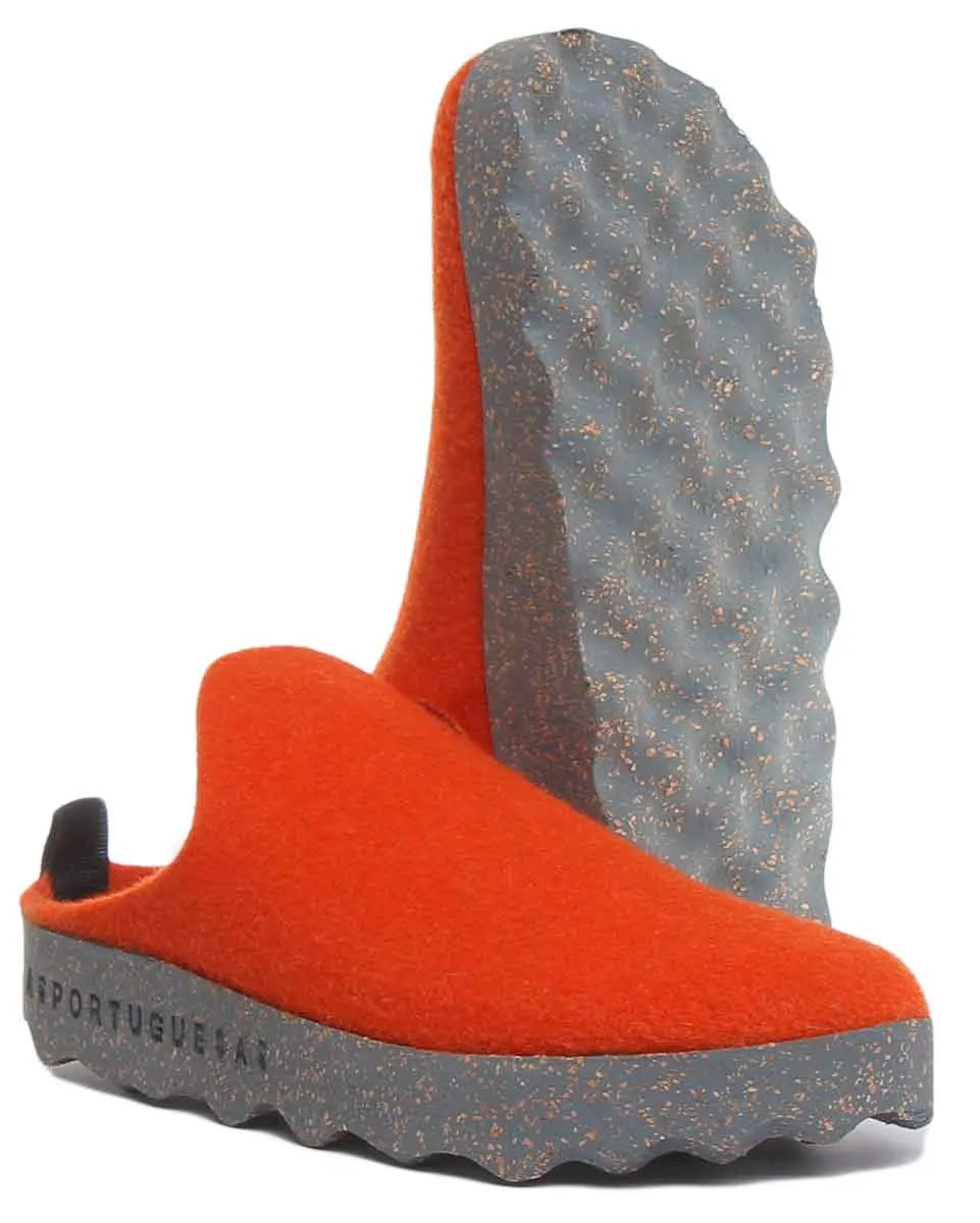 Asportuguesas Come Pantuflas de suela de corcho de goma para mujer en topo