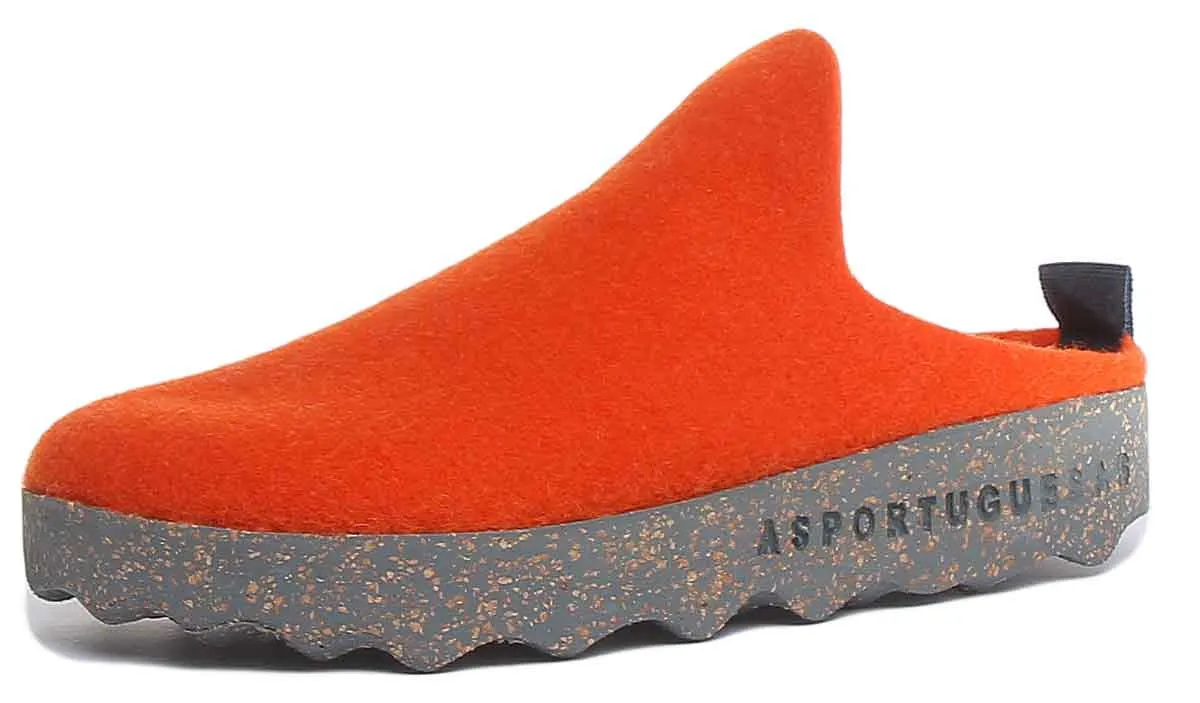Asportuguesas Come Pantuflas de suela de corcho de goma para mujer en topo