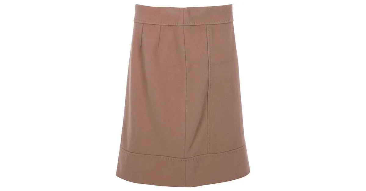 Autre Marque Falda acampanada Weekend Max Mara en lana color camel Amarillo Camello 