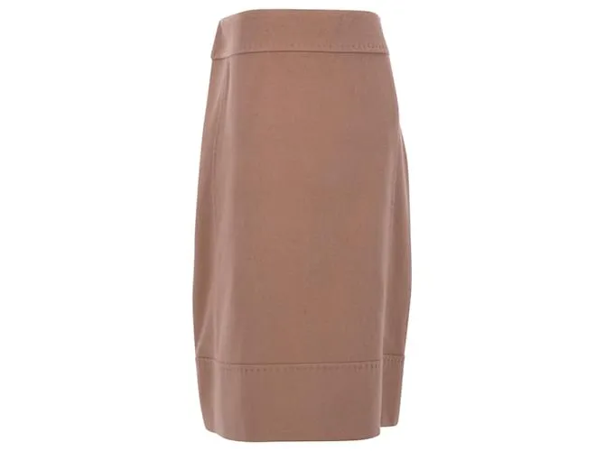 Autre Marque Falda acampanada Weekend Max Mara en lana color camel Amarillo Camello 