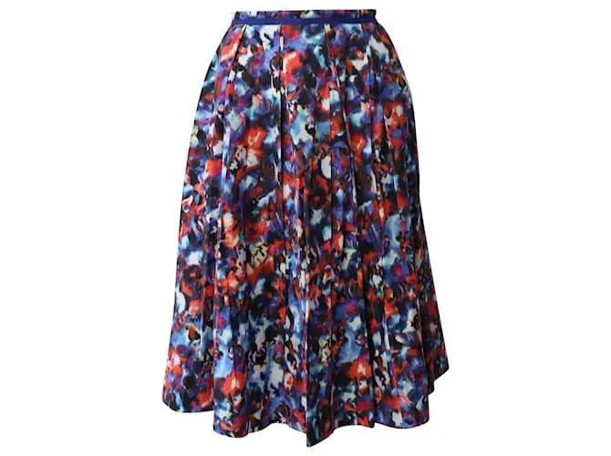 Autre Marque Falda midi con estampado abstracto Saloni en algodón multicolor Impresión de pitón 