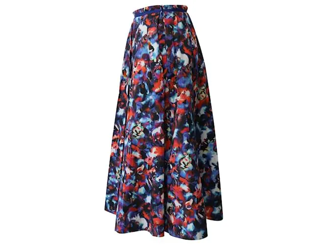 Autre Marque Falda midi con estampado abstracto Saloni en algodón multicolor Impresión de pitón 