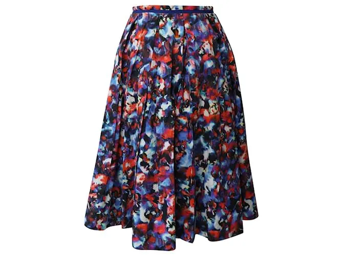 Autre Marque Falda midi con estampado abstracto Saloni en algodón multicolor Impresión de pitón 