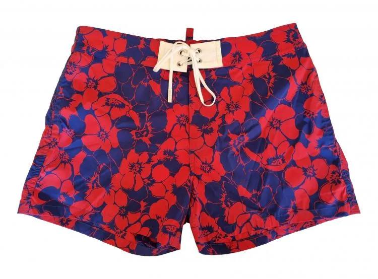 BAñADOR HOMBRE DSQUARED BOXER MIDI FLORES D7B762150 ROJOAZUL TALLA 48