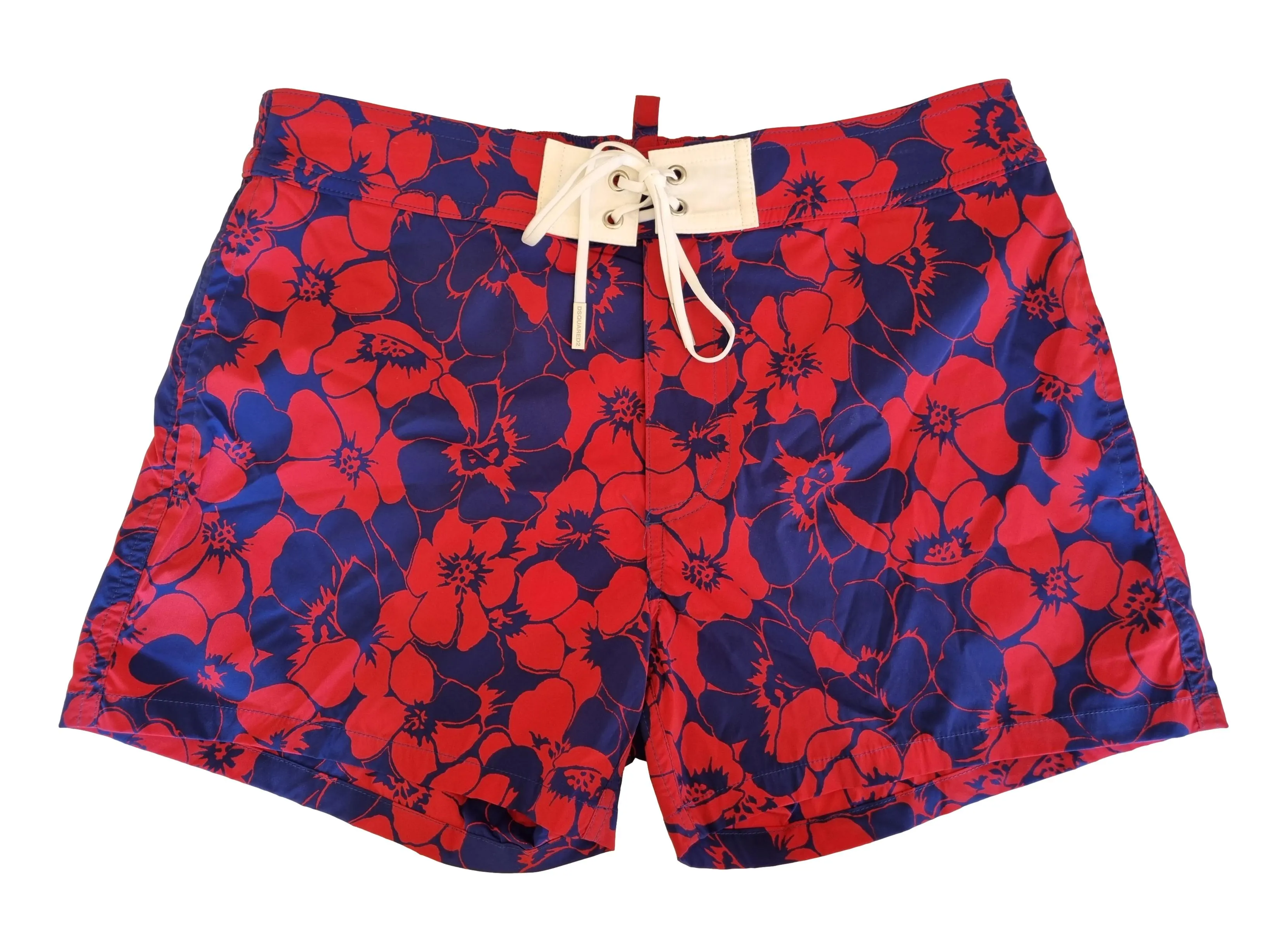 BAñADOR HOMBRE DSQUARED BOXER MIDI FLORES D7B762150 ROJOAZUL TALLA 48