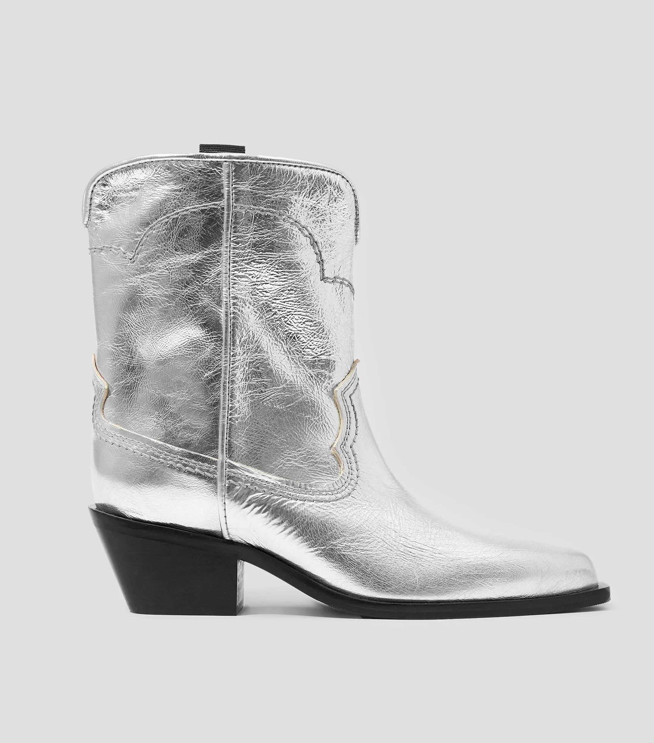 Bimba y Lola Botines en piel con tacón bajo cuadrado Mujer