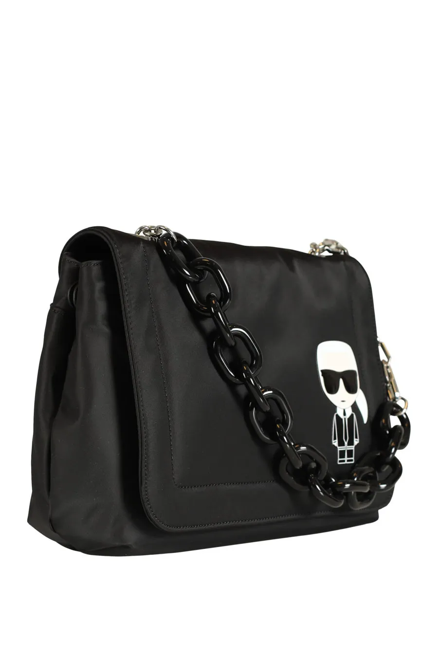 Bolso negro de nailon 