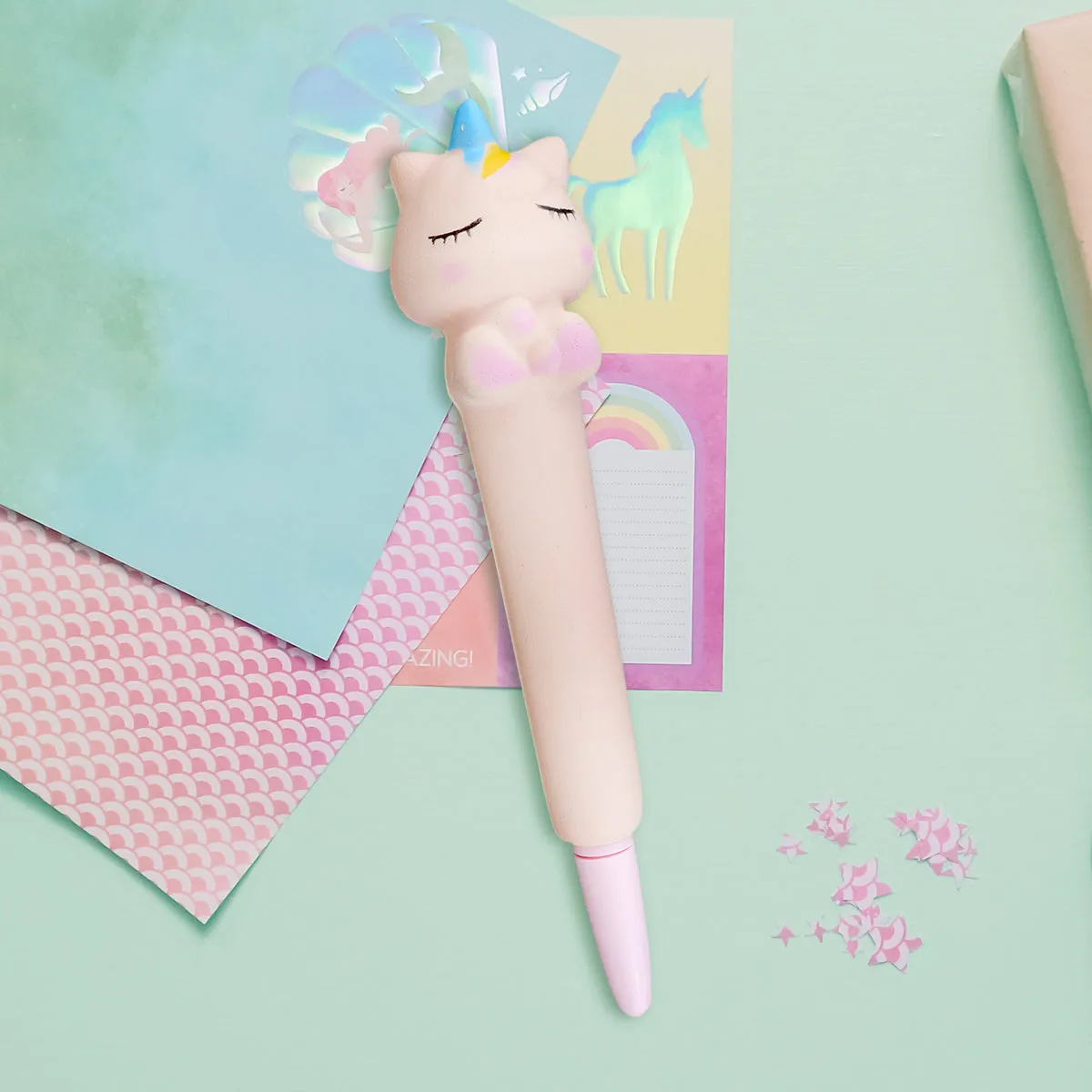 Bolígrafo Squishy con Diseo de Unicornio