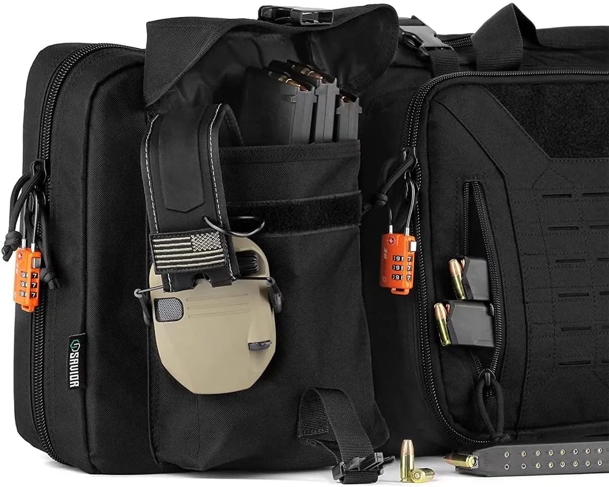 BomDog Funda para Rifle 36In Bolsa para Escopeta de Gran Capacidad  Funda Doble para Rifle de Airsoft/Nero