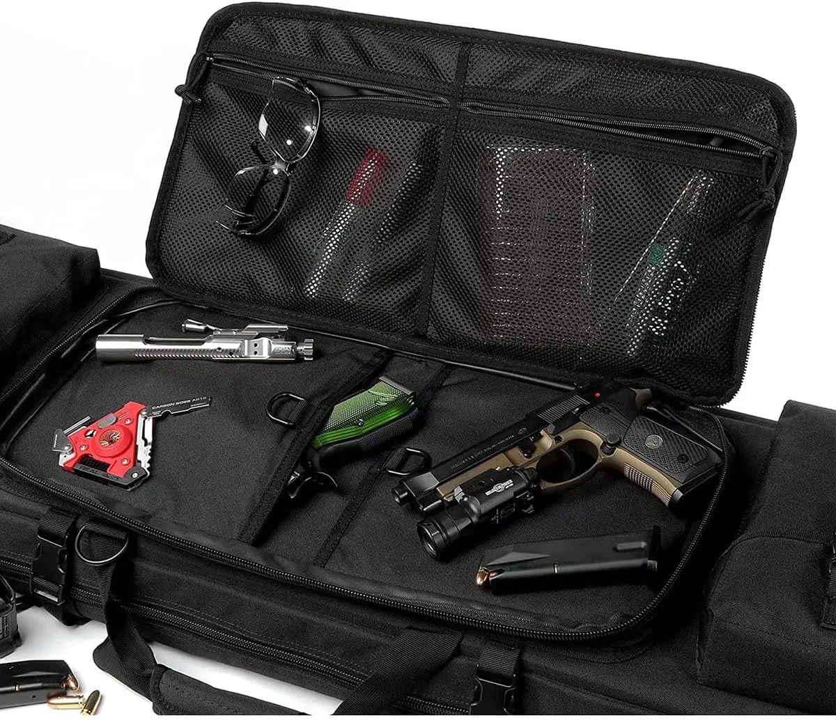 BomDog Funda para Rifle 36In Bolsa para Escopeta de Gran Capacidad  Funda Doble para Rifle de Airsoft/Nero