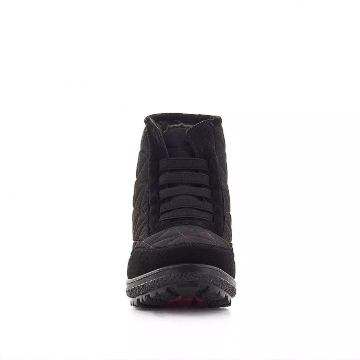 Botines planos Owel trondheim negras con elásticos