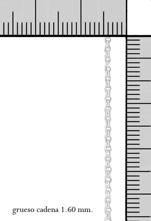 CADENA PLATA ESLABONES REDONDOS 40 CM 126_FR4040