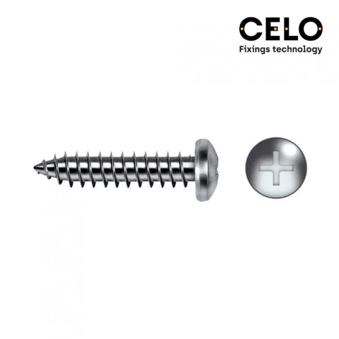 Caja 250Un Tornillo.Chapa Alomada Philips Din/Ref 7981 4,8X19 Zincado Celo
