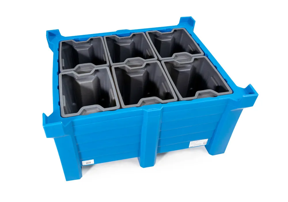Caja interior de polietileno (PE) para contenedor apilable PolyPro 400 litros, 351 x 430 x 440 mm
