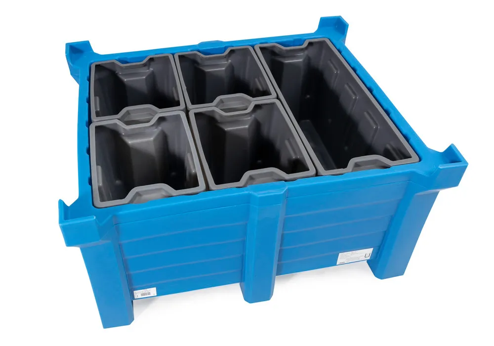 Caja interior de polietileno (PE) para contenedor apilable PolyPro 400 litros, 351 x 430 x 440 mm