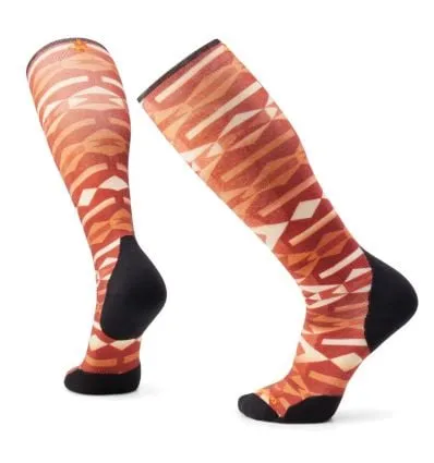 Calcetines de esquí Smartwool Cojín de esquí Targeted Colliding Clouds Print (Naranja óxido)