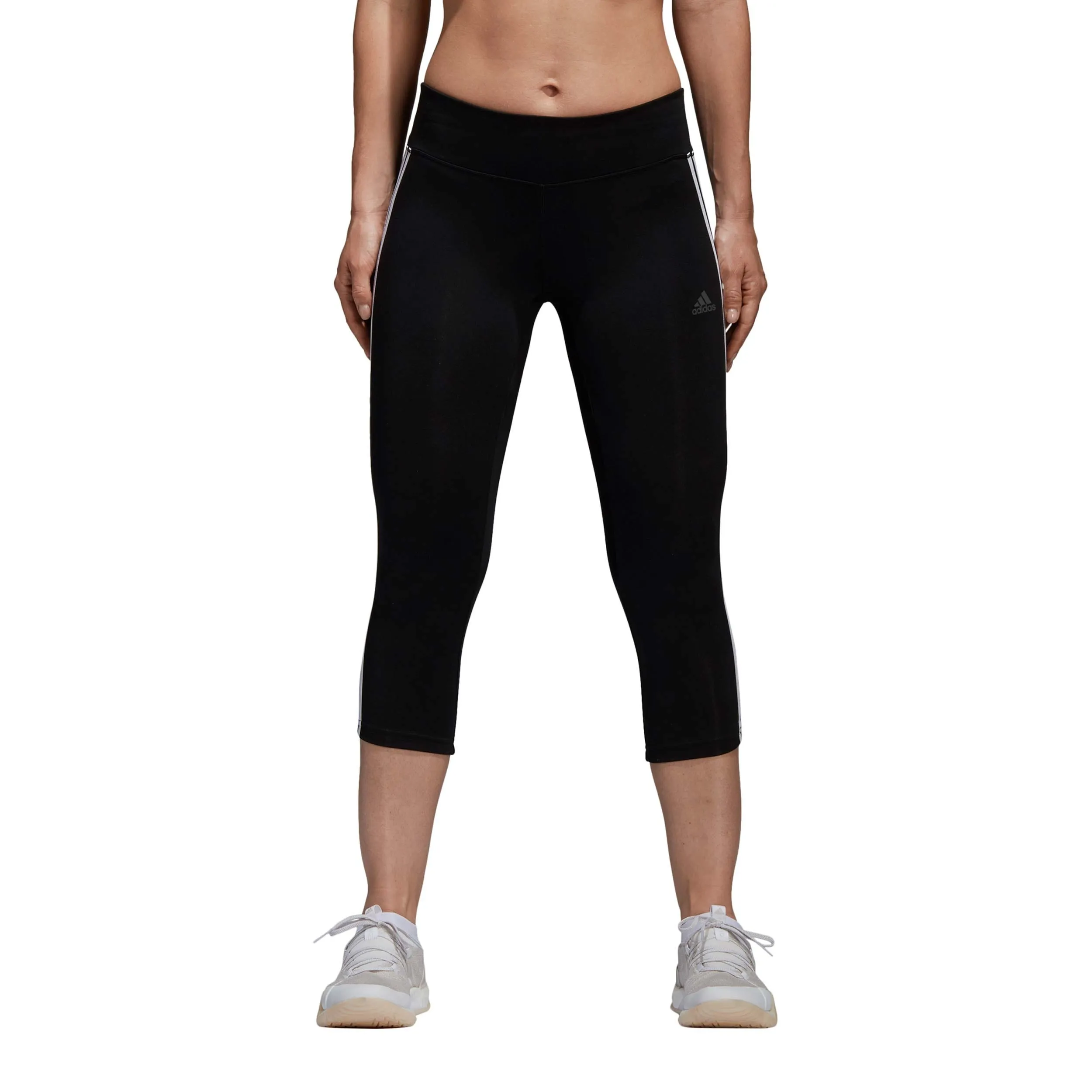 Calza Capri Training Mujer Adidas Climalite Negra