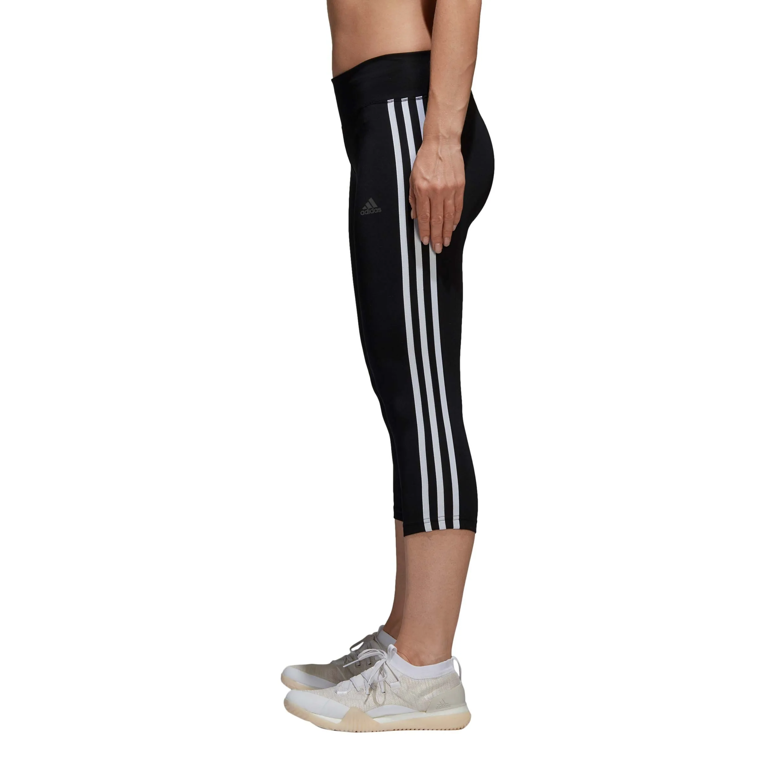 Calza Capri Training Mujer Adidas Climalite Negra