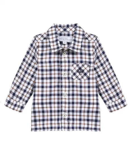 Camisa Niño TARTINE ET CHOCOLAT Cuadros Marino Bolsillo