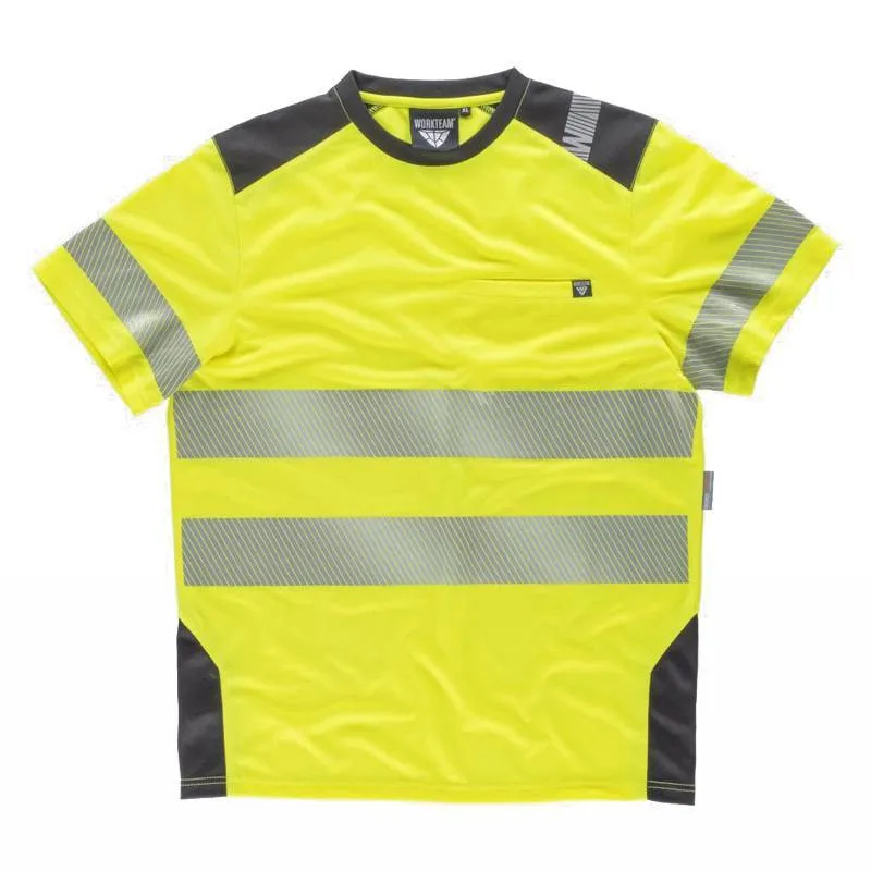 Camiseta combinada alta visibilidad