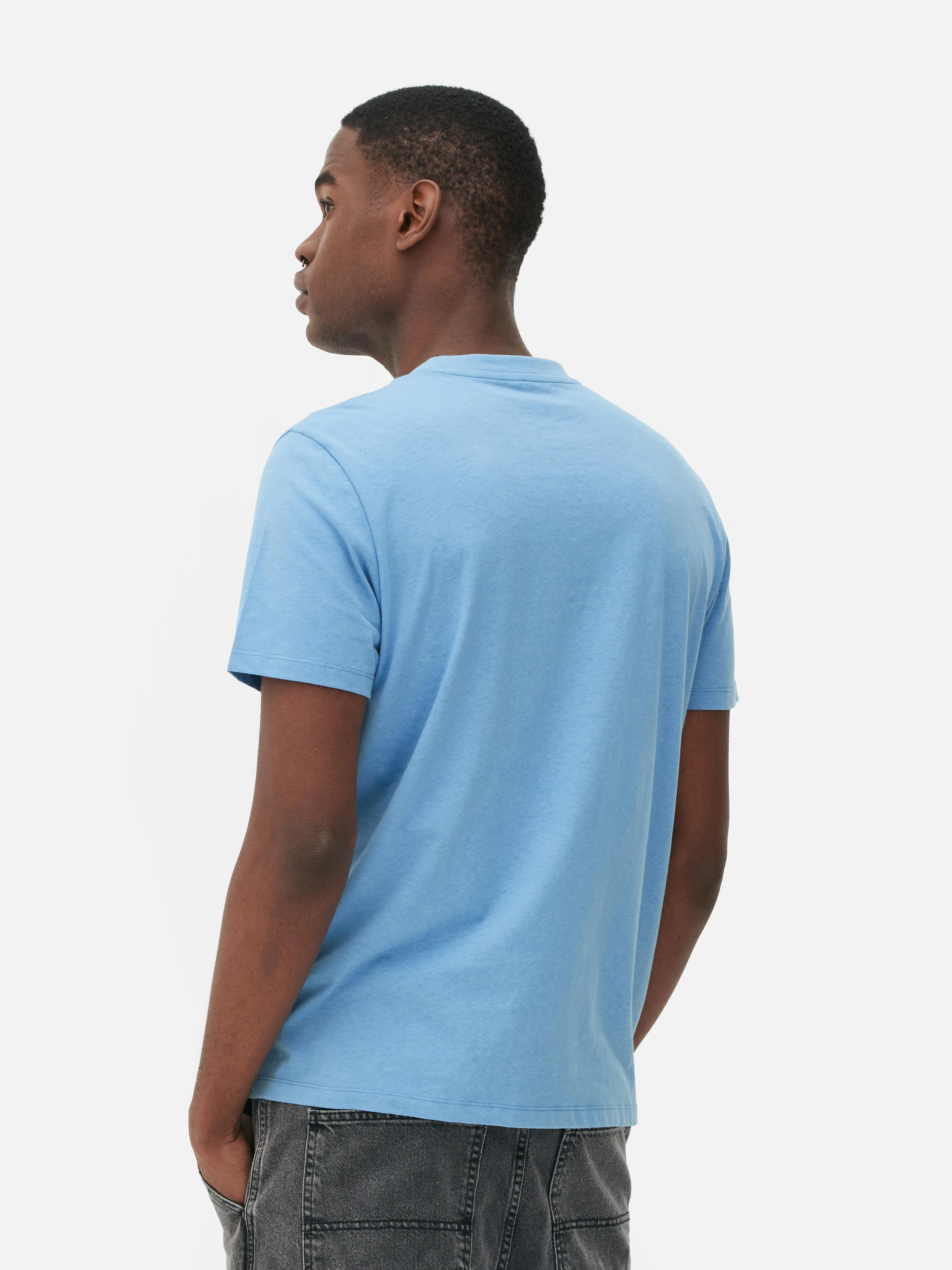 Camiseta de cuello redondo y corte recto