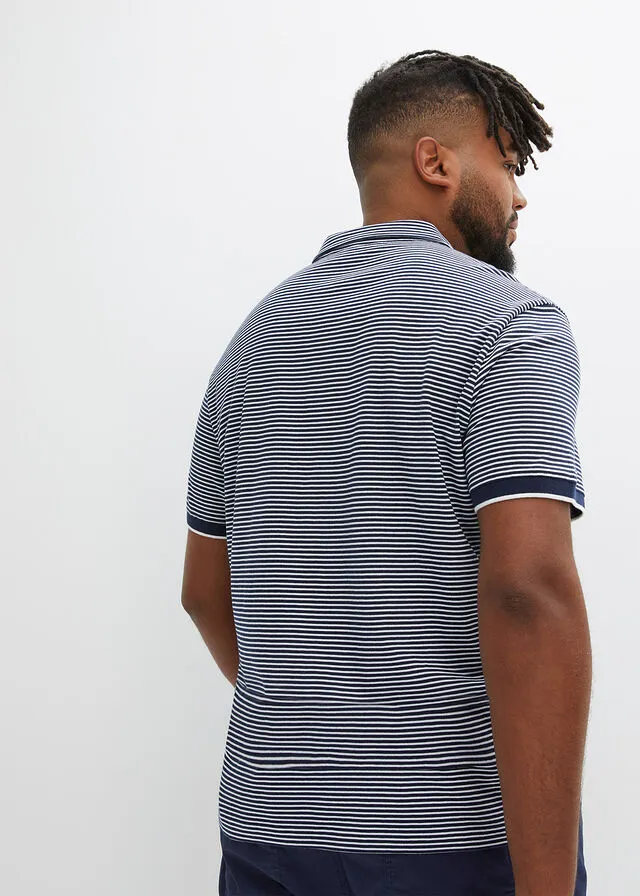 CAMISETA DE TIPO POLO AZUL MARINOBLANCO DE RAYAS