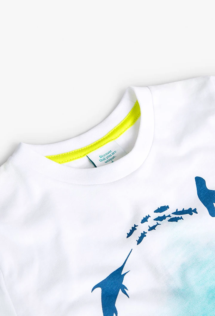 Camiseta en blanco de punto de niño