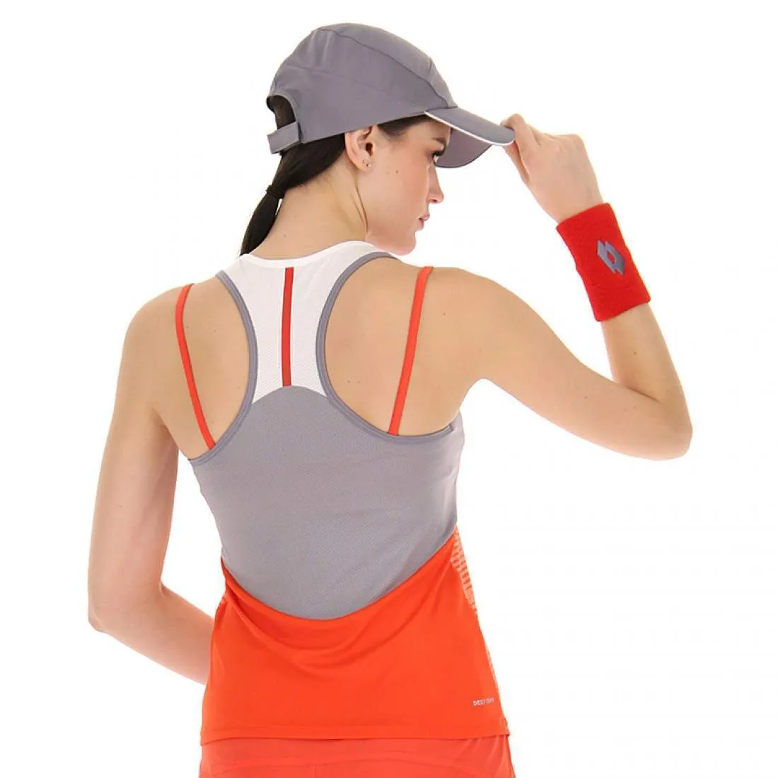 Camiseta Lotto Top IV Rojo Amapola Blanco Brillante Mujer | Lotto