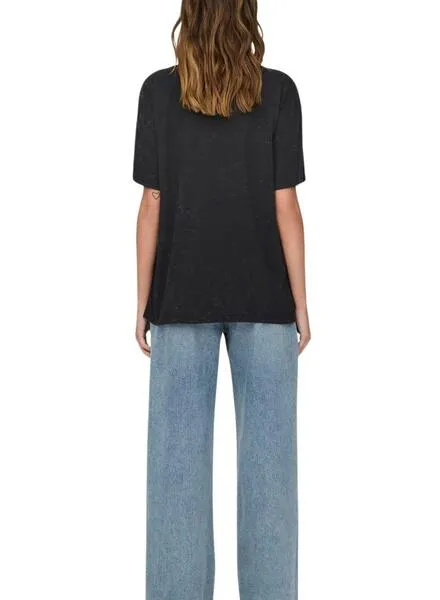 Camiseta Only Lucca Midnight Negro para Mujer