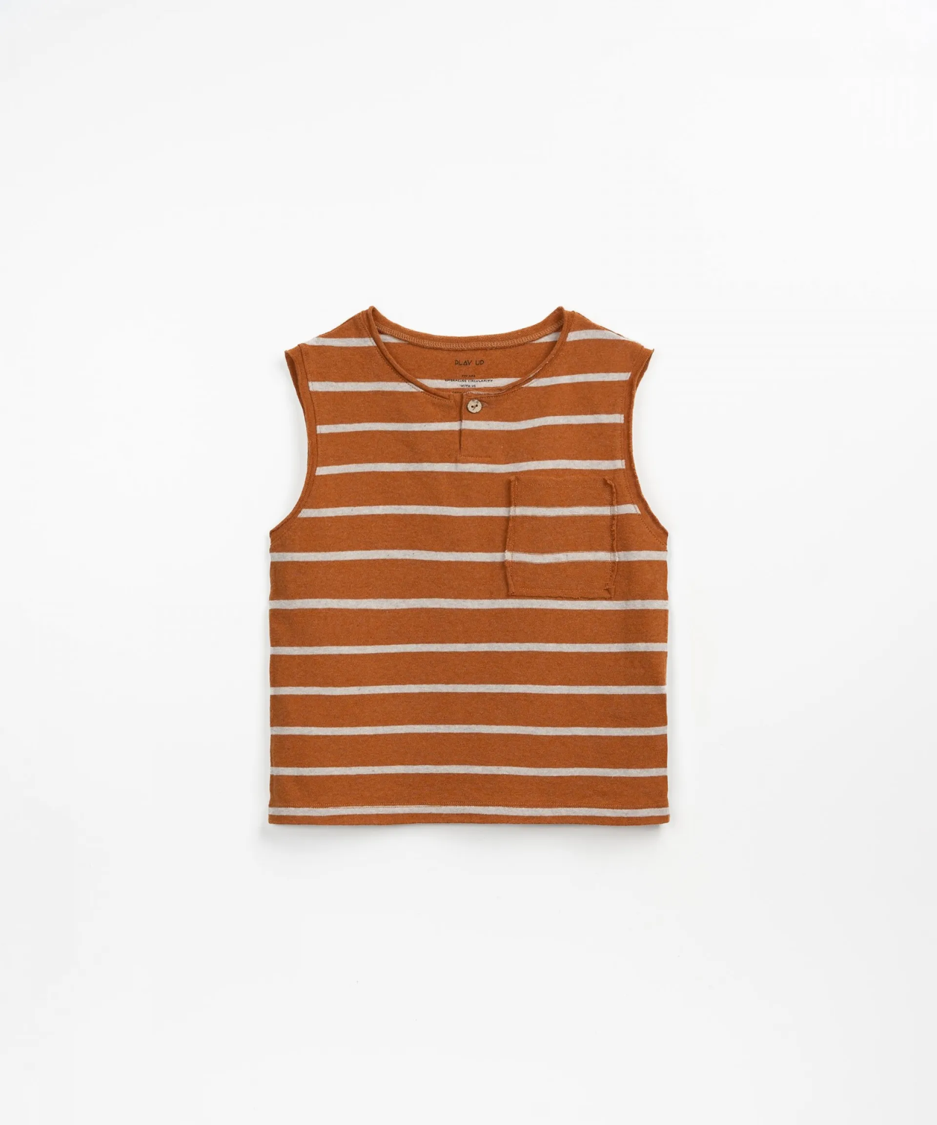 Camiseta sin magas con abertura frontal | Textile Art