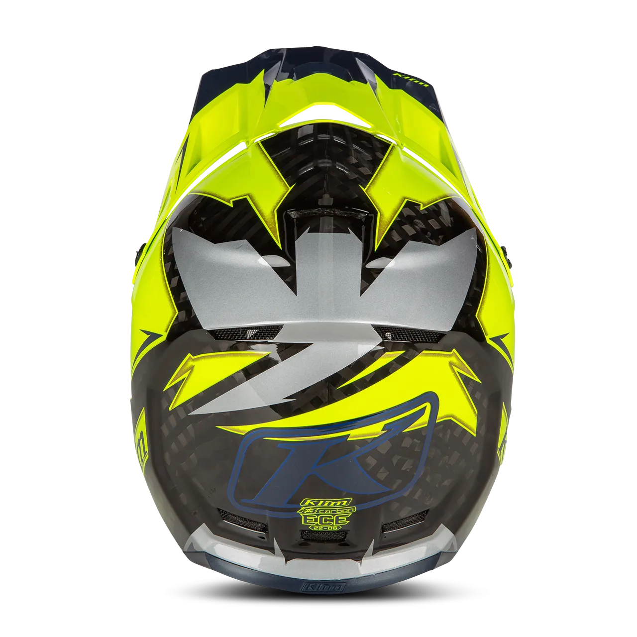 Casco de Cross Klim F3 Carbon Lightning HiVis