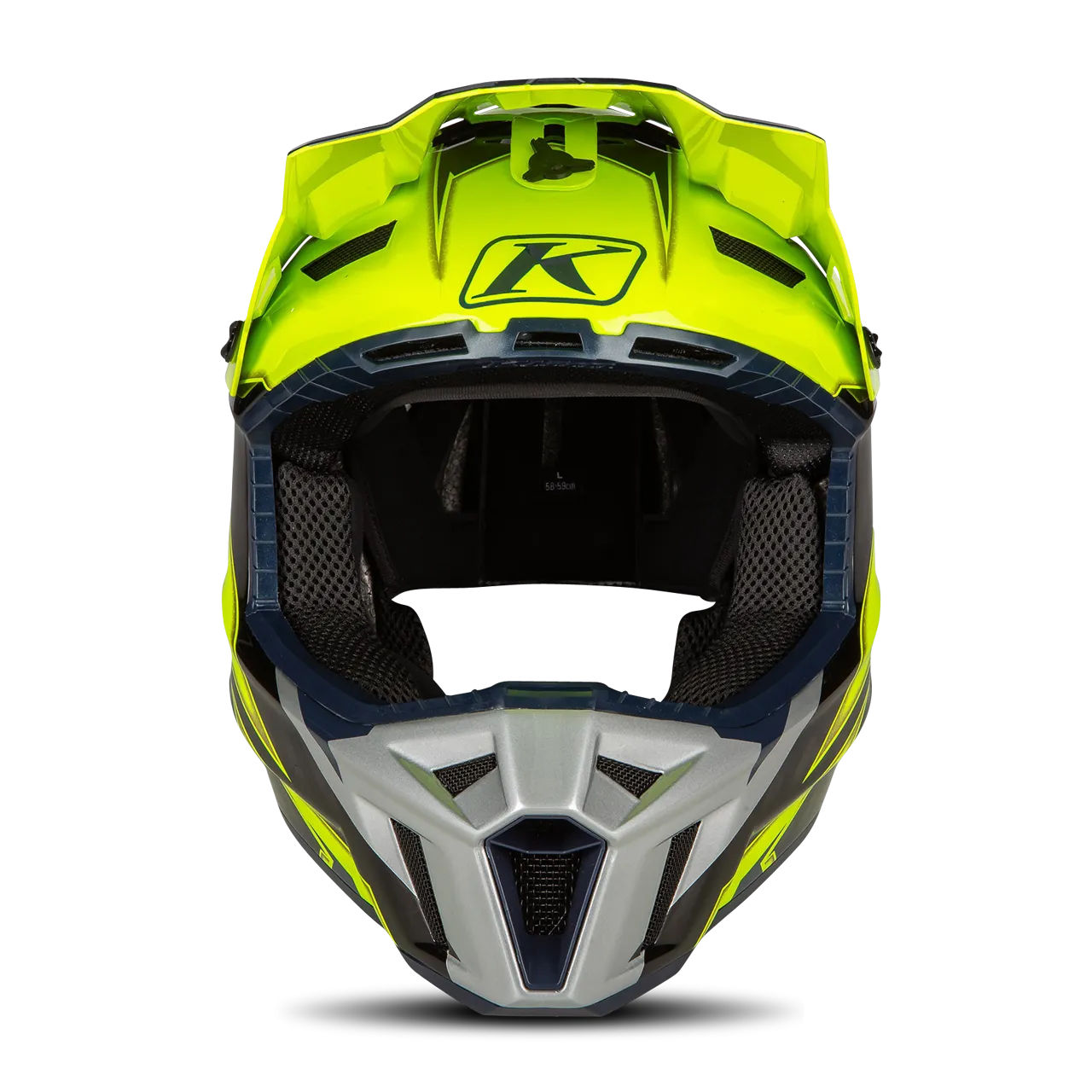 Casco de Cross Klim F3 Carbon Lightning HiVis