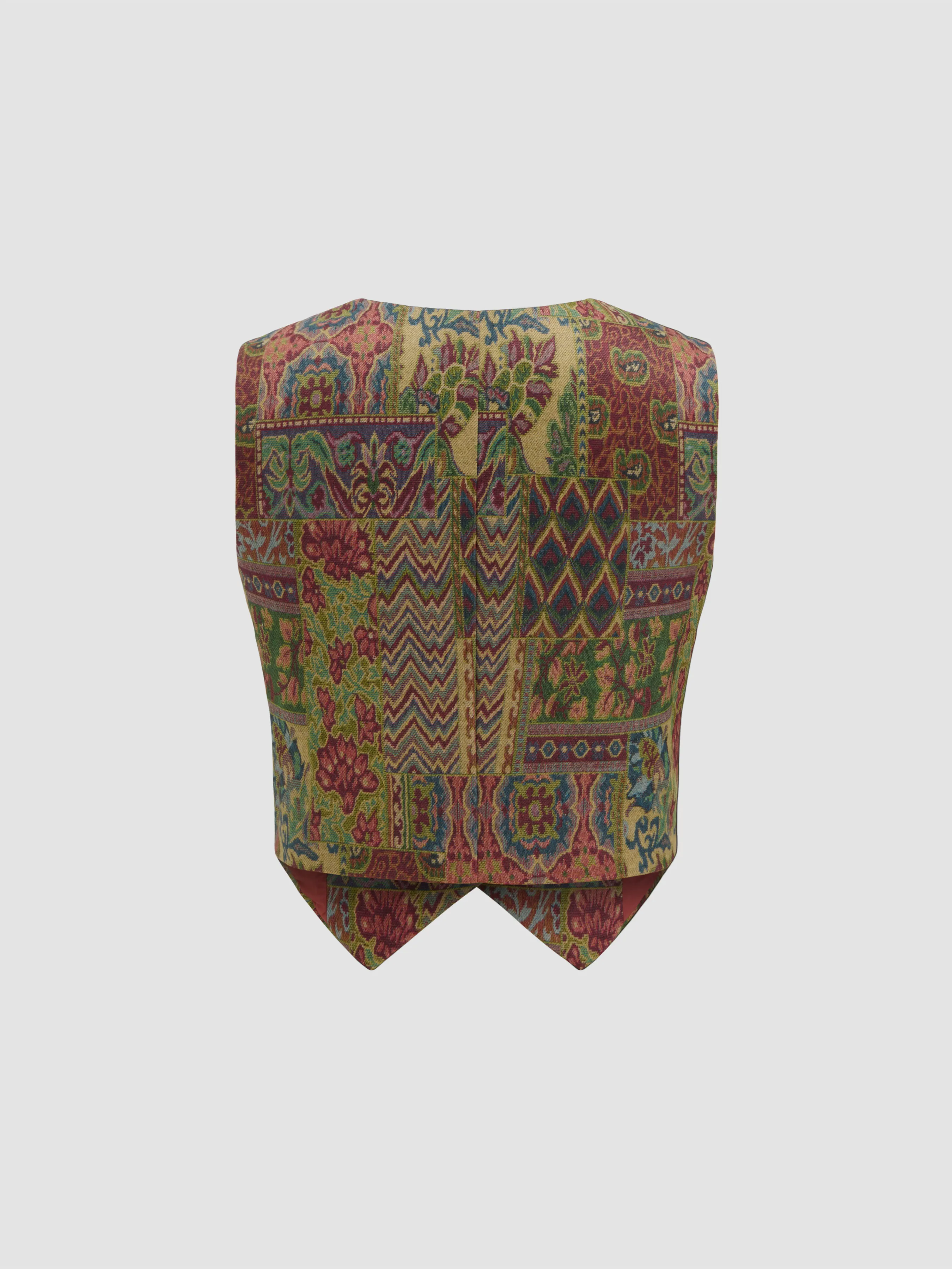  Chaleco Gráfico Azteca Retro con Cuello en V