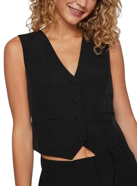 Chaleco Vila Visima Negro Para Mujer