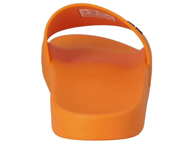 Chanclas de piscina Balenciaga Logo Naranja 