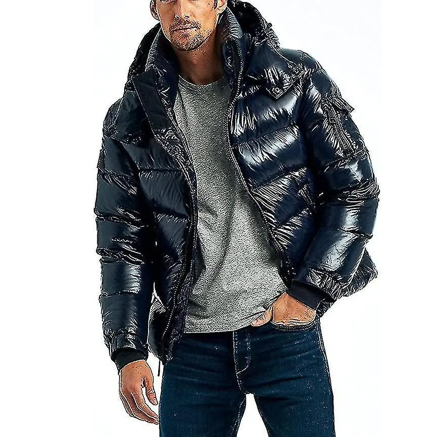 Chaqueta globo de invierno para hombre con capucha