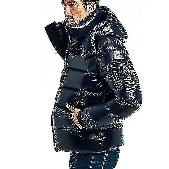 Chaqueta globo de invierno para hombre con capucha