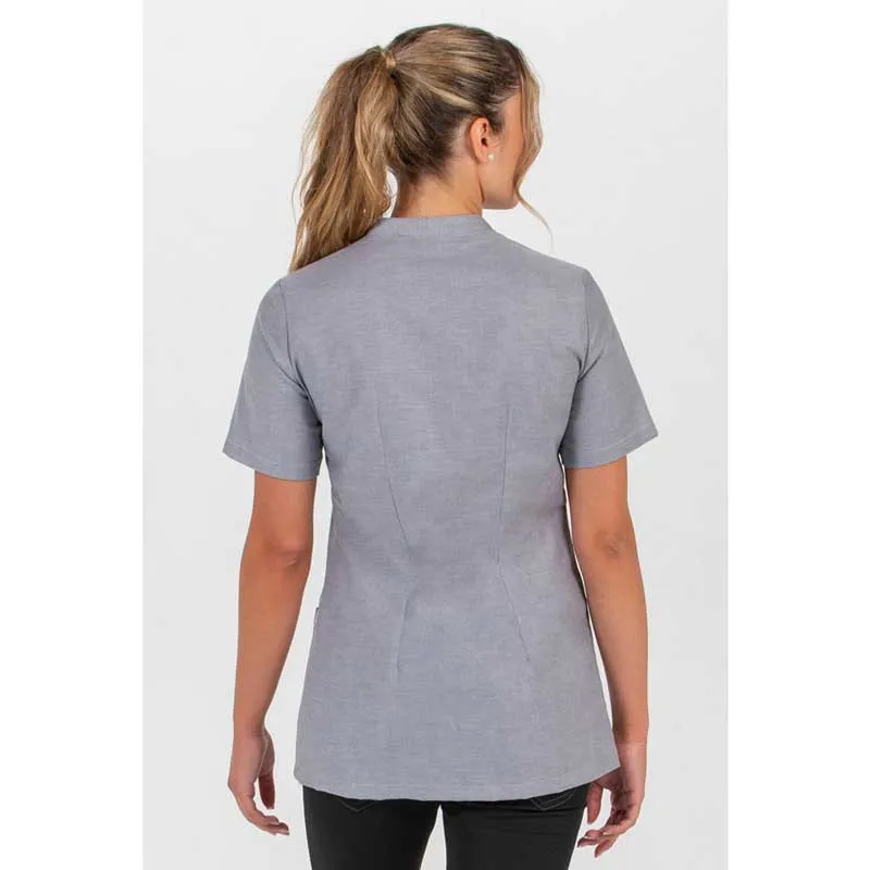 CHAQUETA LABORAL ASIA GRIS CON PESPUNTES  DYNEKE