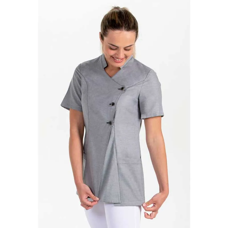 CHAQUETA LABORAL ASIA GRIS CON PESPUNTES  DYNEKE