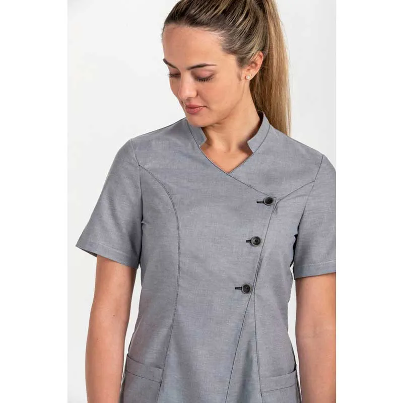 CHAQUETA LABORAL ASIA GRIS CON PESPUNTES  DYNEKE