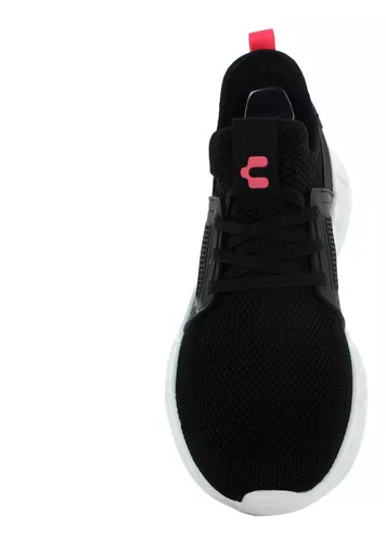 Charly Tenis Moda Cordones Confort Textil Negro Mujer 83609