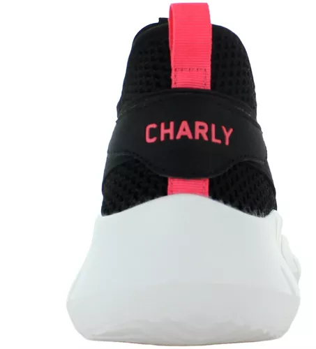 Charly Tenis Moda Cordones Confort Textil Negro Mujer 83609